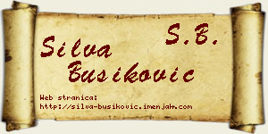 Silva Bušiković vizit kartica